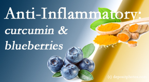 Gormish Chiropractic & Rehabilitation presents recent studies touting the anti-inflammatory benefits of curcumin and blueberries. 