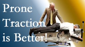 Carrolltown spinal traction applied lying face down – prone – is best according to the latest research. Visit Gormish Chiropractic & Rehabilitation.