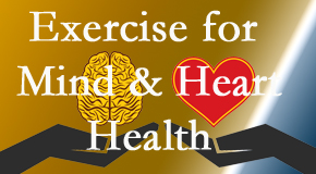 A healthy heart helps maintain a healthy mind, so Gormish Chiropractic & Rehabilitation encourages exercise.