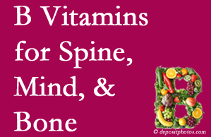 Carrolltown bone, spine and mind benefit from B vitamin intake and exercise.