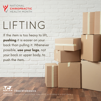 Gormish Chiropractic & Rehabilitation advises lifting with your legs.