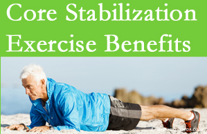 Gormish Chiropractic & Rehabilitation shares support for core stabilization exercises at any age in the management and prevention of back pain. 