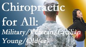 Gormish Chiropractic & Rehabilitation delivers back pain relief to civilian and military/veteran sufferers and young and old sufferers alike!