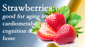 Gormish Chiropractic & Rehabilitation presents recent studies about the benefits of strawberries for aging teeth, bone, cognition and cardiometabolism.