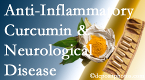 Gormish Chiropractic & Rehabilitation introduces new findings on the benefit of curcumin on inflammation reduction and even neurological disease containment.