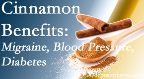 Gormish Chiropractic & Rehabilitation presents research on the benefits of cinnamon for migraine, diabetes and blood pressure.
