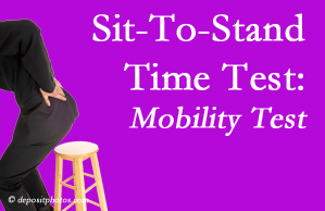 Carrolltown chiropractic patients are encouraged to check their mobility via the sit-to-stand test…and improve mobility by doing it!