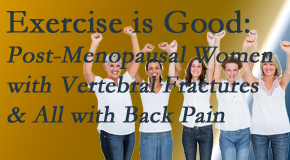 Gormish Chiropractic & Rehabilitation encourages simple yet enjoyable exercises for post-menopausal women with vertebral fractures and back pain sufferers. 