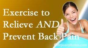 Gormish Chiropractic & Rehabilitation urges Carrolltown back pain patients to exercise to prevent back pain as well as get relief from back pain. 