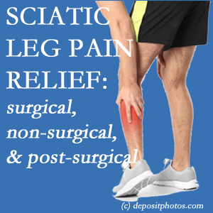The Carrolltown chiropractic relieving treatment for sciatic leg pain works non-surgically and post-surgically for many sufferers.