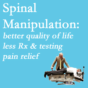 The Carrolltown chiropractic care provides spinal manipulation which research is describing as beneficial for pain relief, improved quality of life, and decreased risk of prescription medication use and excess testing.