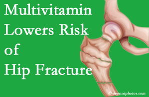 Carrolltown hip fracture risk is reduced by multivitamin supplementation.